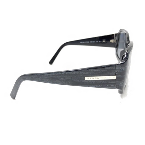 Prada SPR 14H 7BR-3M1 Charcoal Gray Rectangle Sunglasses Frames 57-16 130 Italy - Picture 4 of 12